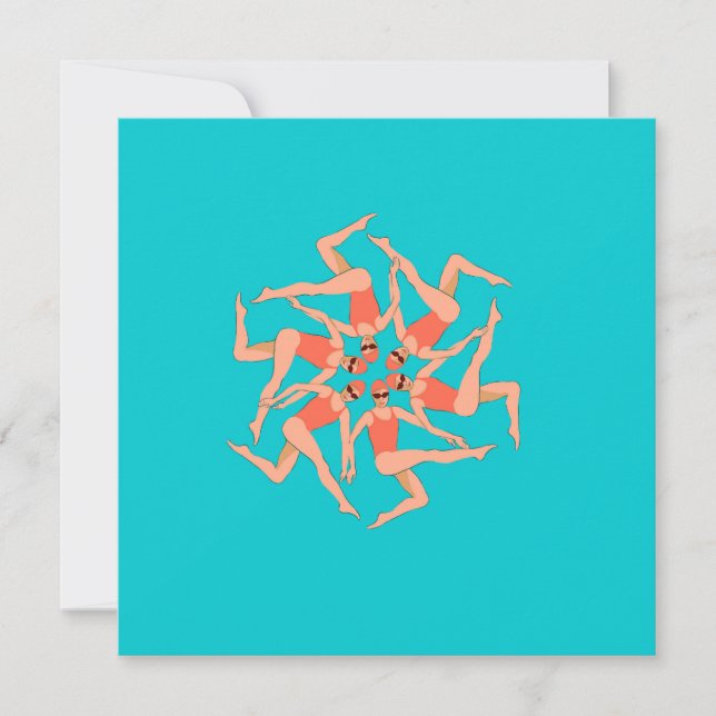 Carte Baigneurs - Chorégraphie de natation synchronisée (Devant)