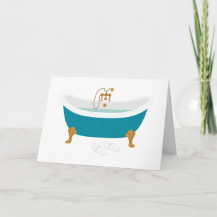 Carte Baignoire vintage