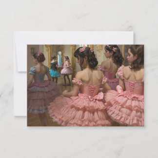 Carte Bailarinas en una gran sala de estilo rocóco