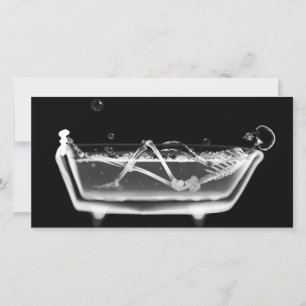 Carte Bain à remous X-Ray Squelette noir et blanc