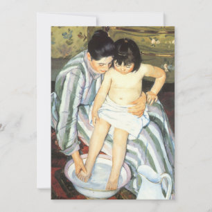 Carte Bain d'enfant par Mary Cassatt Impressionnisme Vin