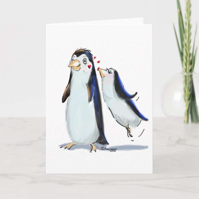 Carte Baiser de pingouin (Devant)
