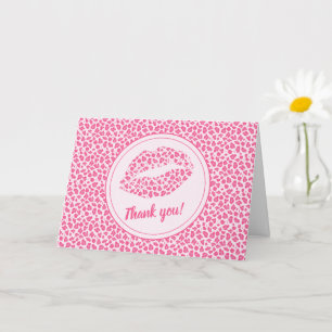 Carte Baiser léopard rose - Merci