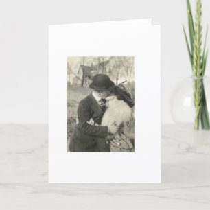 Carte Baiser romantique à fourrure