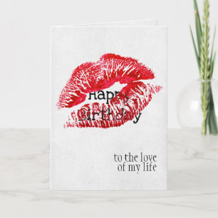 Carte baiser rouge à lèvres