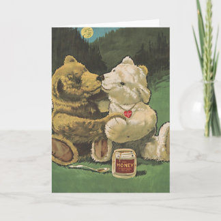 Carte Baiser vintage Croustillant Ours De Miel