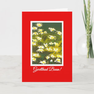 Carte Baisers blancs sur Red Get Well Card : Salutation