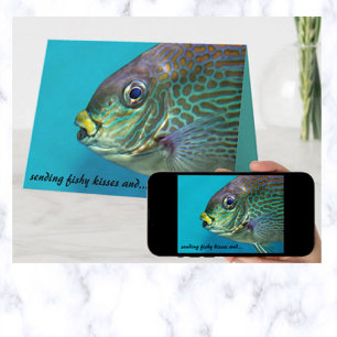 Carte Baisers de pêche modifiables