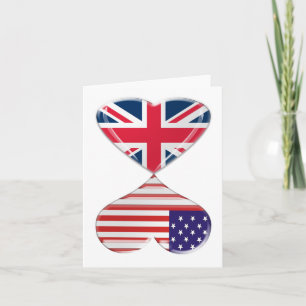 Carte Baisers des Etats-Unis et de l'art BRITANNIQUE de