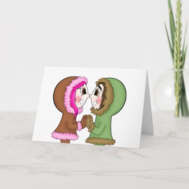 Carte baisers eskimo (Devant)