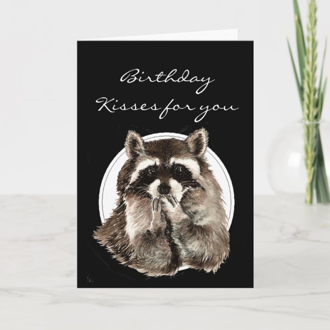 Carte Baisers faits sur commande d'anniversaire pour le (Devant)