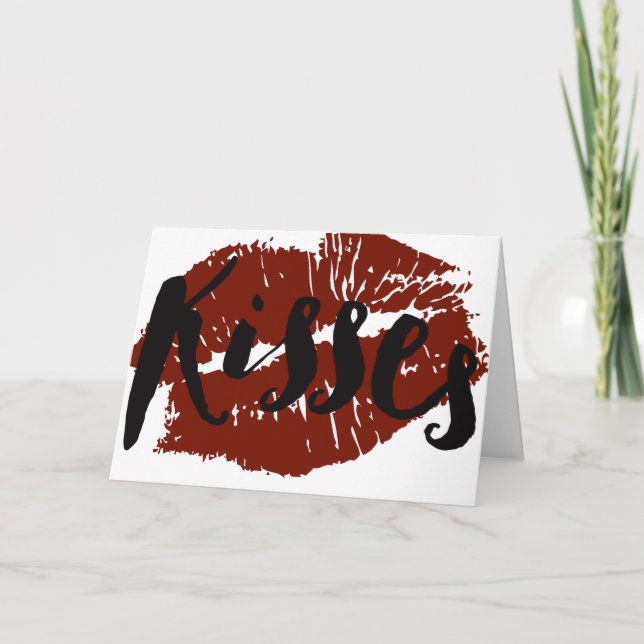 Carte Baisers Red Lips (Devant)