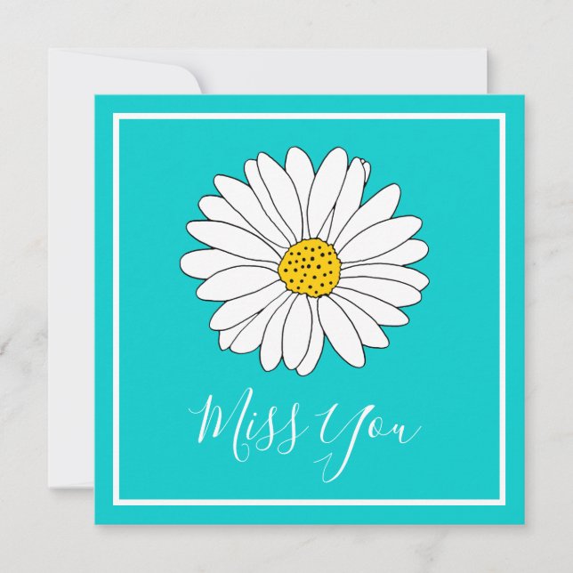 Carte Baisson jaune blanc turquoise (Devant)