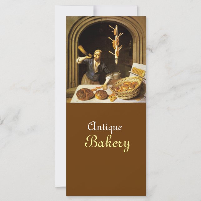 CARTE BAKER À FOUR ANTIQUE, BOUTIQUE DE PAIN DE BAKERY (Devant)