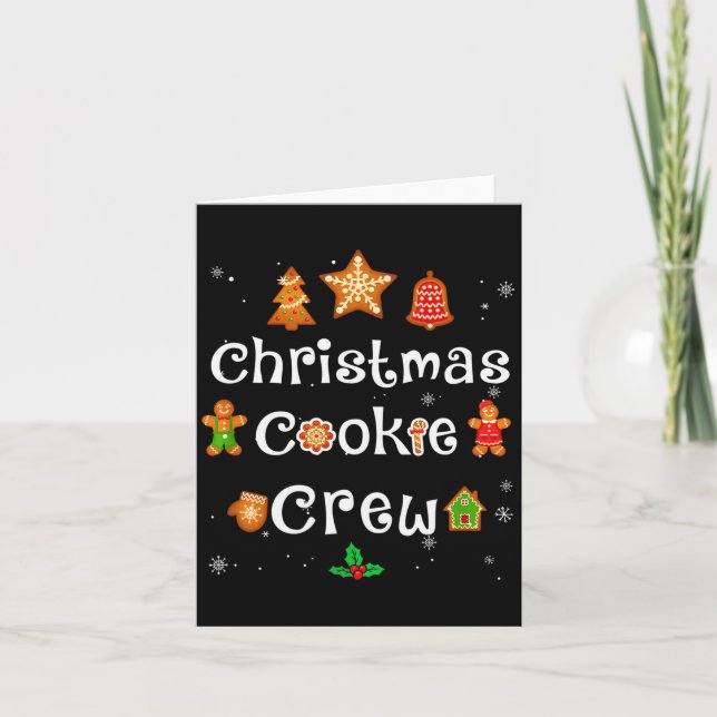 Carte Bakers Christmas Cookie Crew Family Baking Team Ho (Devant)