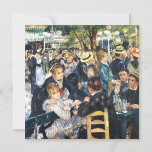 Carte Bal au Moulin de la Galette Party Renoir