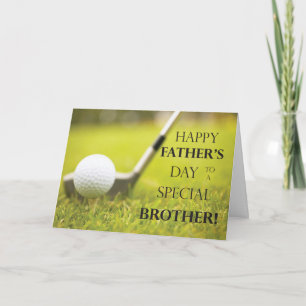 Carte Bal de golf Brother Fête des pères en herbe