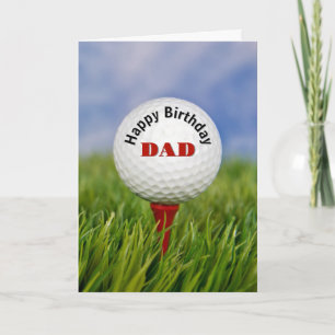 Carte Bal de golf d'anniversaire de papa à Tee