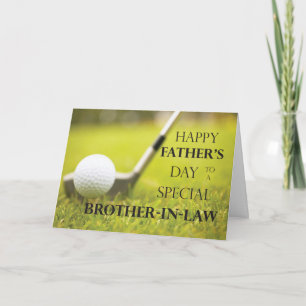 Carte Bal de golf de Fête des pères de frère en herbe