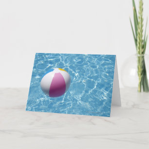 Carte Bal de plage dans la piscine