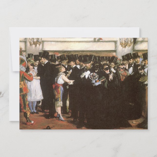 Carte Bal masqué à l'Opéra par Édouard Manet (Devant)