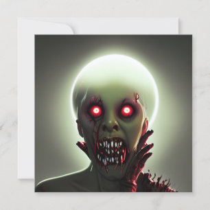 Carte Balade effrayante Zombie Halloween