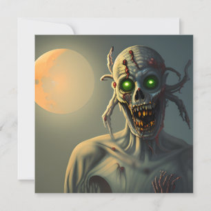 Carte Balade effrayante Zombie Halloween