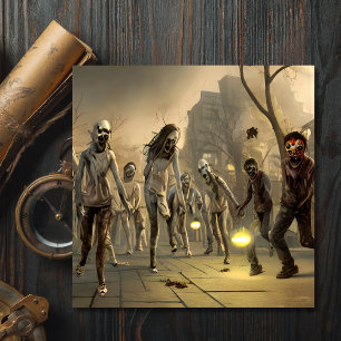 Carte Balade effrayante Zombie Halloween