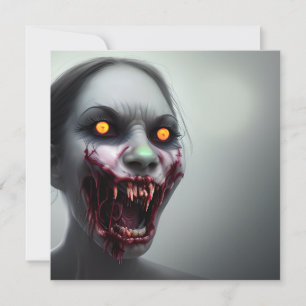 Carte Balade effrayante Zombie Halloween