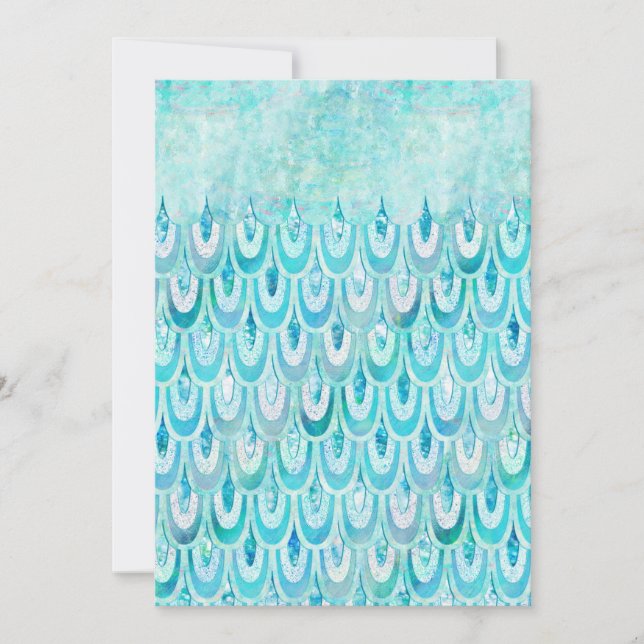 Carte Balances de poissons Turquoise bleu brillant (Devant)