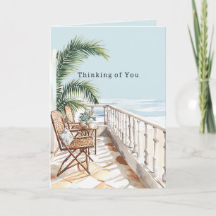 Carte Balcon de la plage en pensant à toi