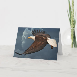 Carte Bald Eagle avec citation inspirante