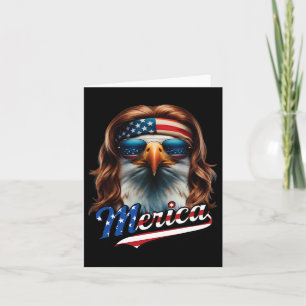 Carte Bald Eagle Merica 4 juillet Eagle Mullet Homme drô