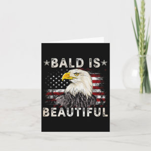Carte Bald Is Beautiful 4 juillet Fête de l'indépendance