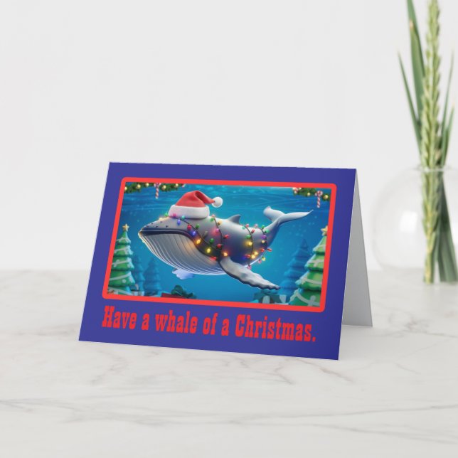 Carte Baleine de Noël (Devant)