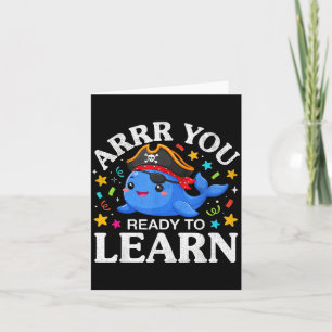 Carte Baleine drôle arrr prête à apprendre enseignante p