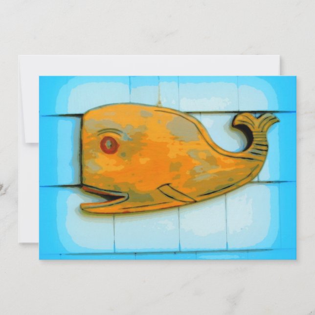 Carte baleine joyeuse souriante (Devant)