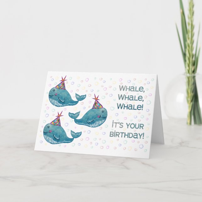 Carte Baleines Baleines Anniversaire (Devant)