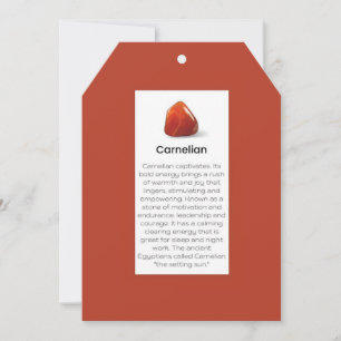 Carte Balise Carnelian Crystal Signification Bijoux Disp