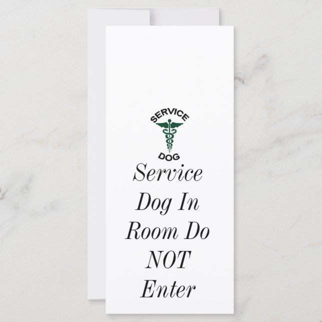 Carte Balise de chien de service (Devant)