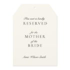 Balise Siège Réservé Vieux Argent Ivoire