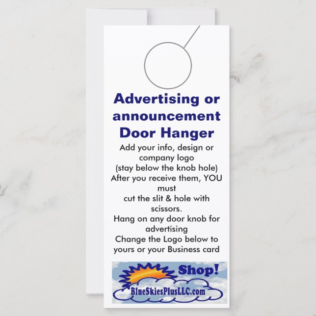 Carte Balises promotionnelles des AFFICHETTES DE PORTE p (Devant)