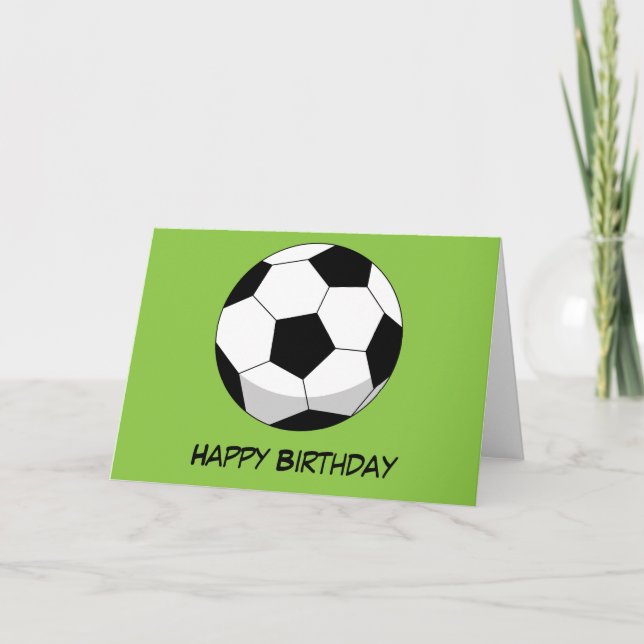 Carte Balle de soccer en dessin | Ajouter votre texte (Devant)