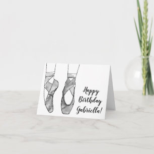 Carte Ballerina Ballet fête d'anniversaire