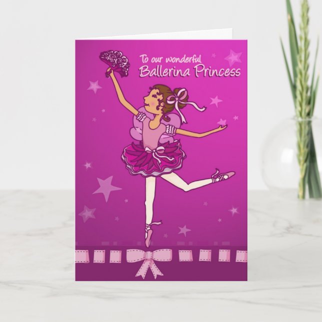 Carte Ballerina danser Girls Birthday Card (Devant)