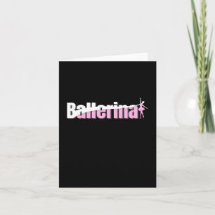 Carte Ballerina - Girly Ballet Abstrait Art de souhaits