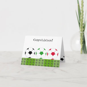 Carte Balles de football - Félicitations