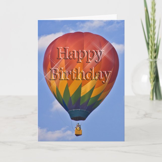 Carte Ballon à air chaud d'anniversaire (Devant)