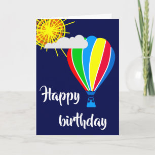 Carte Ballon à air chaud - Joyeux anniversaire
