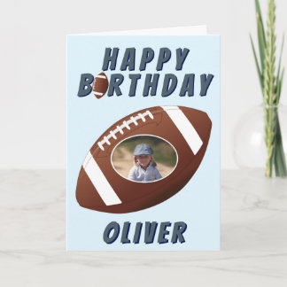 Carte Ballon de Football Américain Anniversaire Garçon P